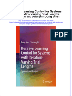 Iterative Learning Control For Systems With Iteration Varying Trial Lengths Synthesis and Analysis Dong Shen