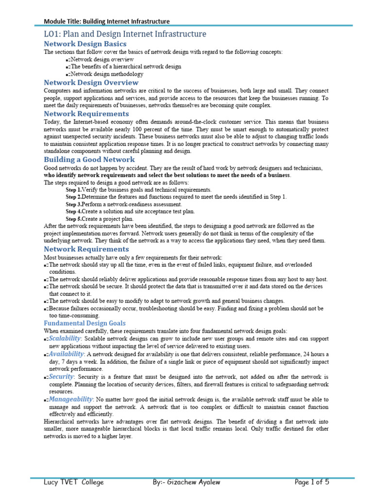 Designing Internet Infrastructure | PDF | Computer Network | Internet