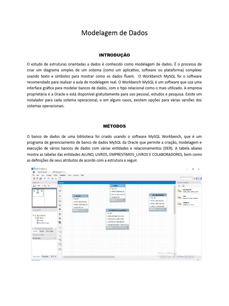 Portfólio Modelagem de Dados | PDF | Bancos de dados | Sistema operacional