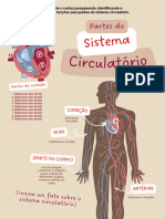 Cartaz de Ciências Partes Do Sistema Circulatório Humano Estilo Gráfico Flat Marrom-claro Rosa (1)