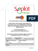 C.1.5 Method Statement For Repairing Internal Corrosion Defects in Pipelines