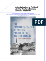 (Download PDF) The Presidentialisation of Political Parties in The Western Balkans Gianluca Passarelli Online Ebook All Chapter PDF