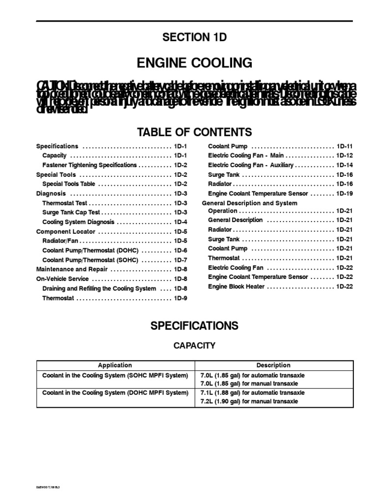 1D. Engine Cooling PDF Radiator Thermostat