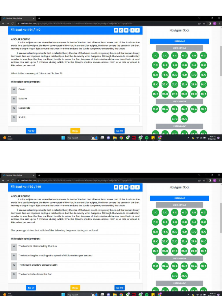 Latihan toefl soal no 91 110 pdf