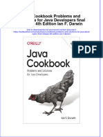 (Download PDF) Java Cookbook Problems and Solutions For Java Developers Final Release 4Th Edition Ian F Darwin Online Ebook All Chapter PDF