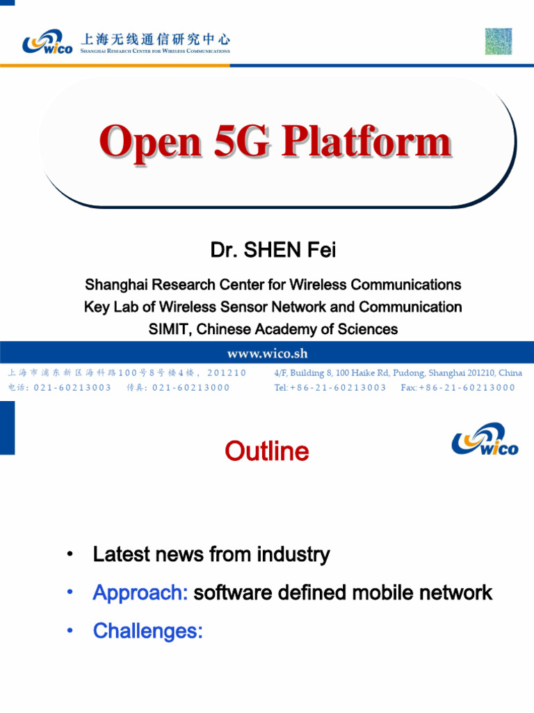 Shen Open5g Wico July2017 | PDF | Multi Core Processor | Lte ...