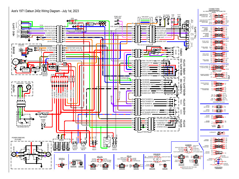 240z Wiring Diagram 07-01-2023 | Download Free PDF | Manufactured Goods