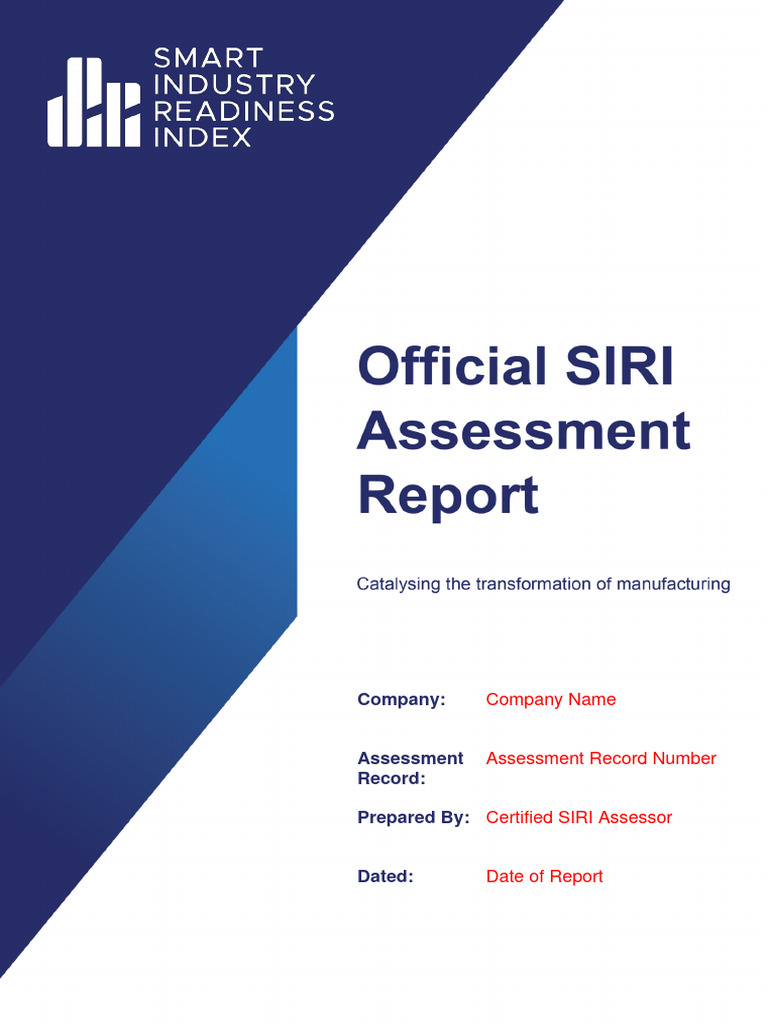 Official SIRI Assessment Overview Report | PDF | Life Cycle Assessment ...