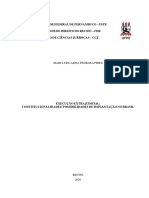 Monografia (UFPE) - Execução Extrajudicial, Constitucionalidade e Possibilidades de Implantação No Brasil - Maria Pedrosa