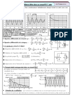 Oscillations Libres D Un Circuit RLC Serie Resume de Cours 1 2