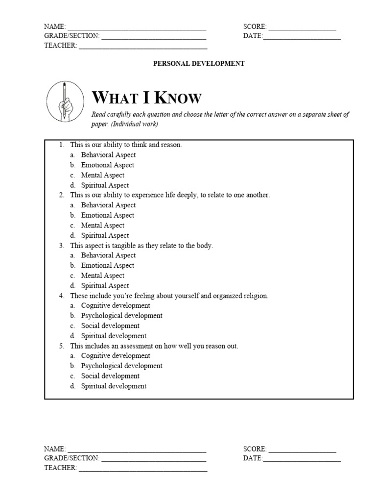 Lesson 3 - How Do I Think, Feel and Act | PDF | Emotions | Thought