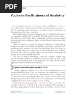 Chap. 3 You are in the Business of analytics