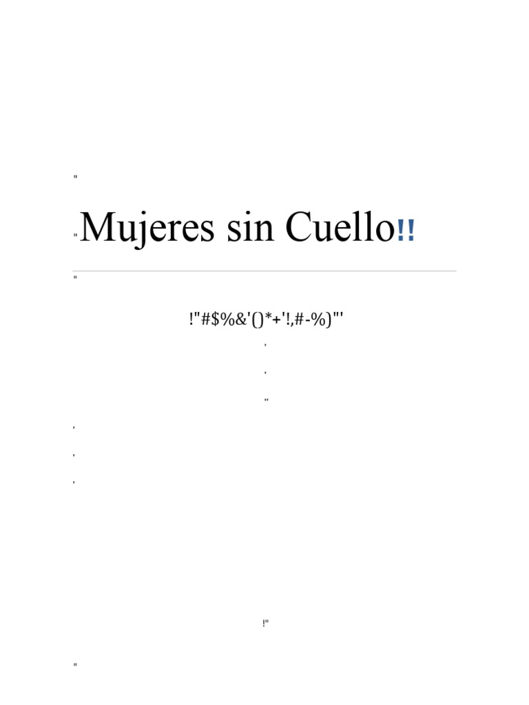 MUJERESSINCUELLO PDF