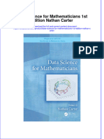 (Download PDF) Data Science For Mathematicians 1St Edition Nathan Carter Online Ebook All Chapter PDF