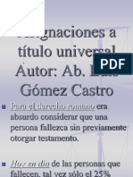 Asignaciones a título universal point-Ab. Luis Gómez Castro