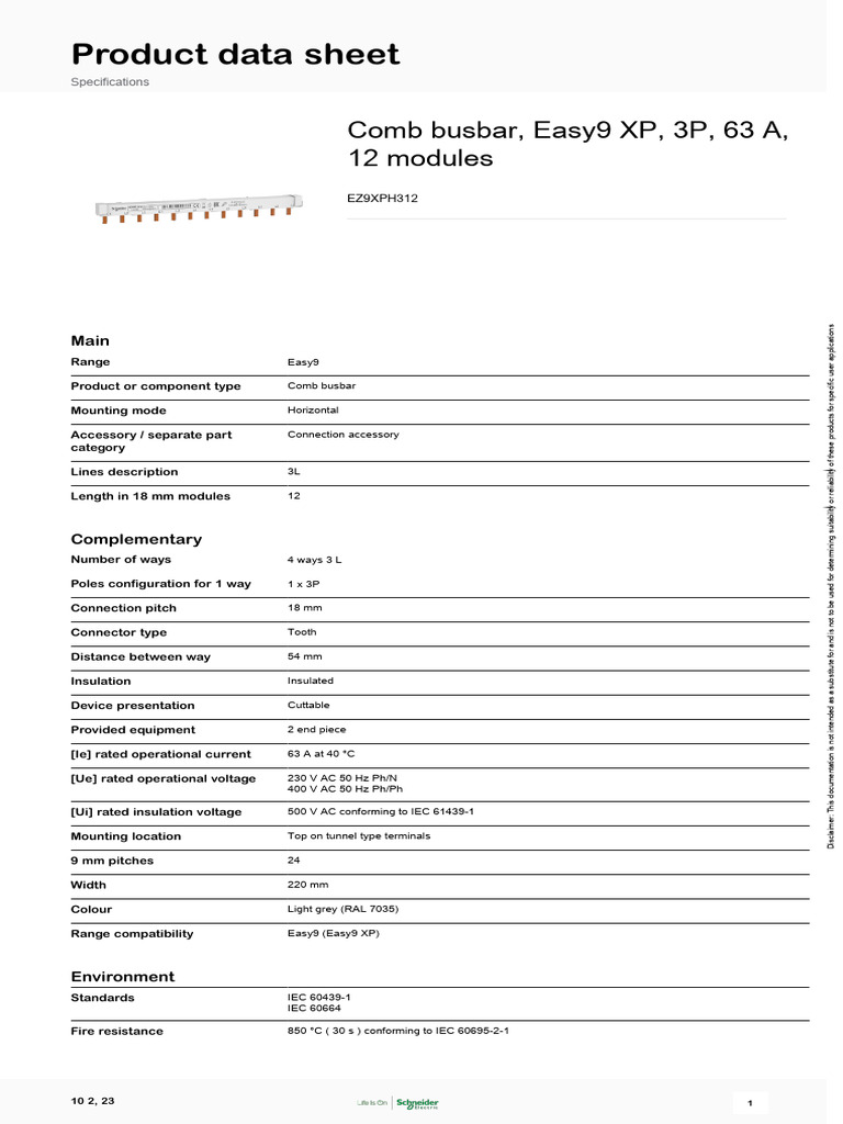 Easy9 Devices - EZ9XPH312 | PDF | Electric Power | Manufactured Goods