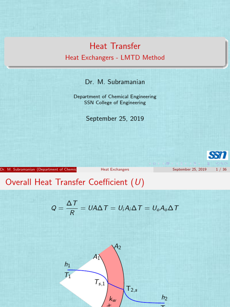 Heat Exchanger Analysis: LMTD Method | PDF | Heat Exchanger | Continuum ...