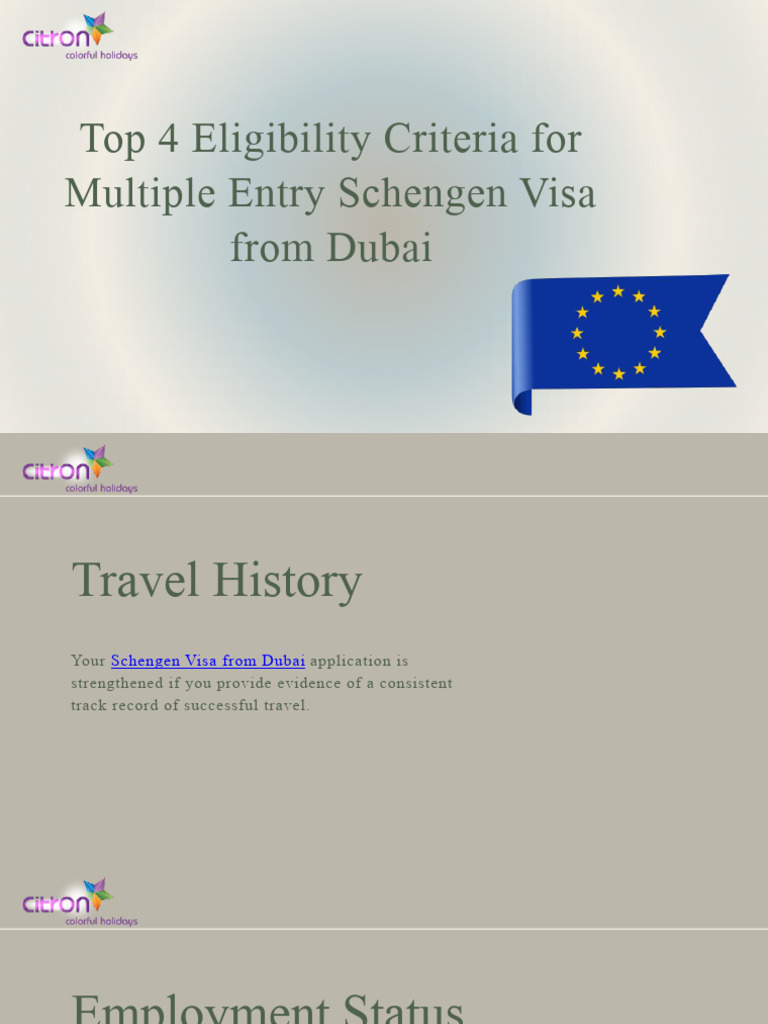 Top 4 Eligibility Criteria For Multiple Entry Schengen Visa From Dubai PDF Business Law