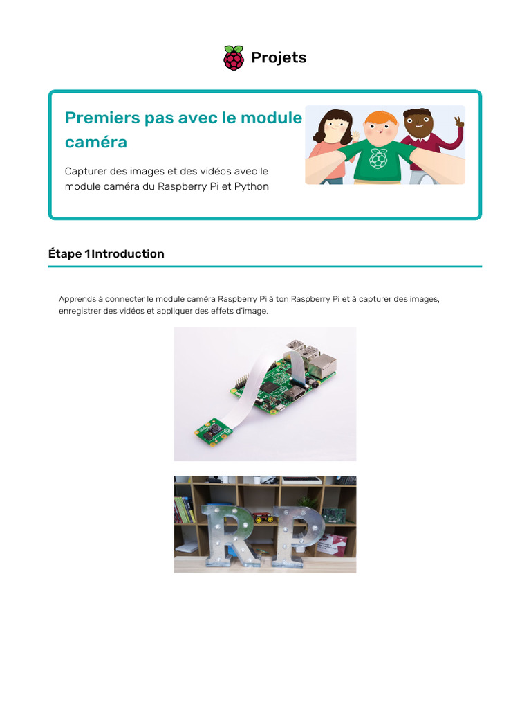 Guide d'utilisation de la caméra Raspberry Pi | PDF | Tarte aux ...
