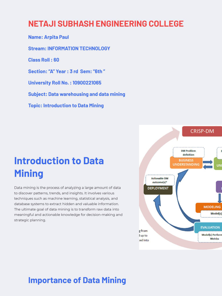 Introduction to Data Mining Techniques | PDF | Data Mining | Data Analysis