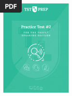 Practi Ce Test #2: For TH E Toefl Speaking Section