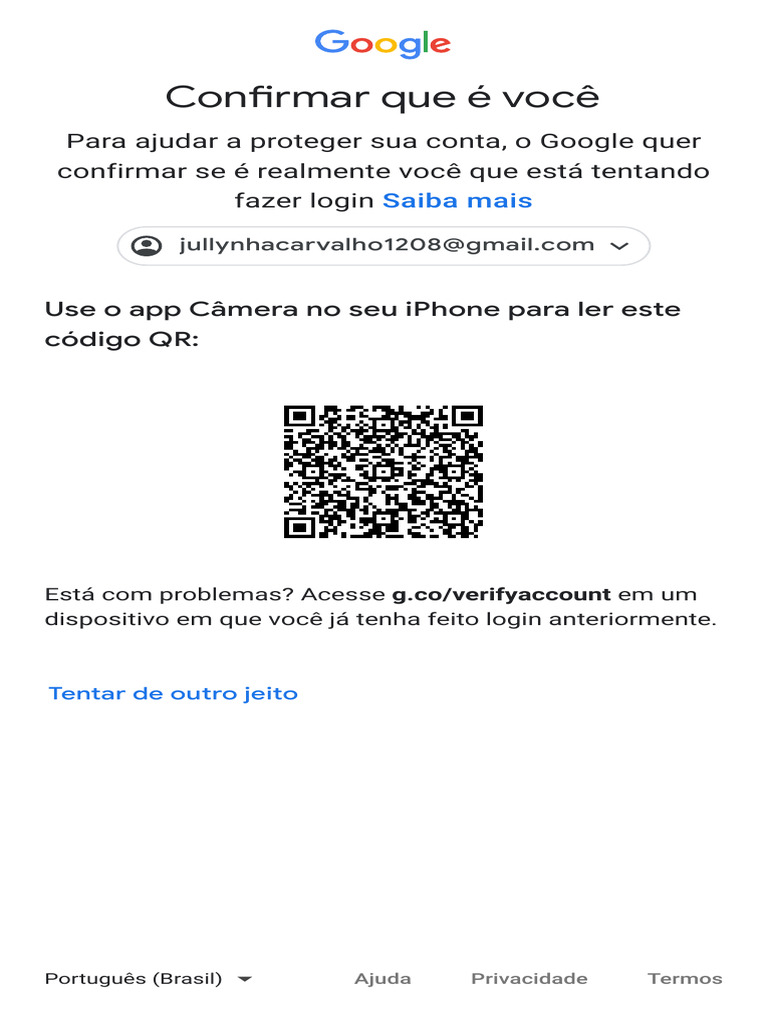FAZER LOGIN NAS CONTAS DO GOOGLE visual data 4