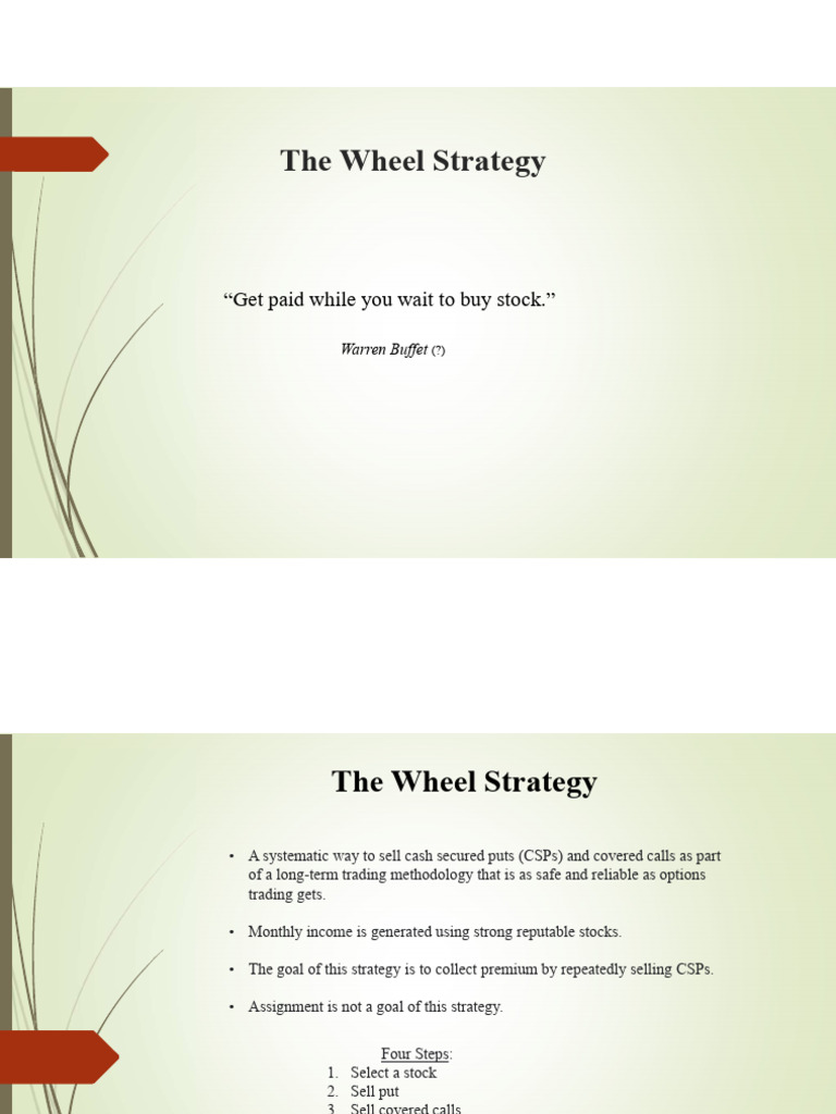 AAII Options Trading SIG 2 5 22 The Wheel Strategy | PDF | Business