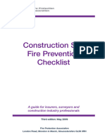 Construction Fire Prevention Checklist