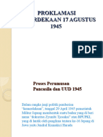 Pancasila Dalam Sejarah Bangsa Indonesia (Proklamasi Kemerdekaan 17 Agustus 1945)