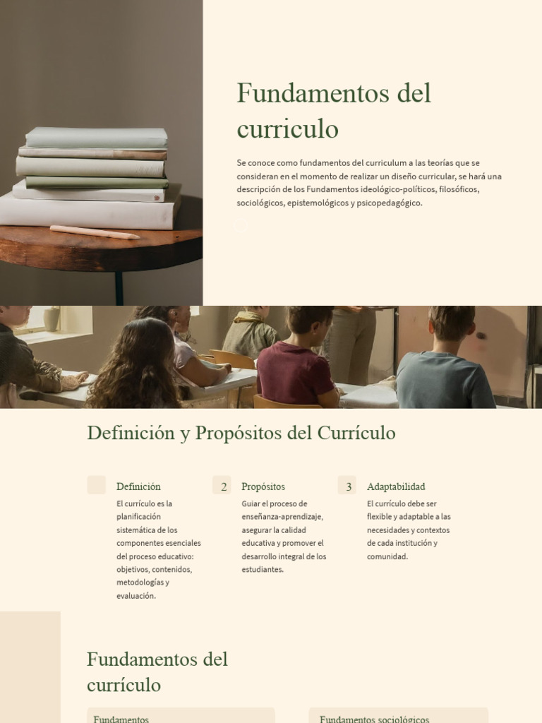 Fundamentos del Currículo Educativo | PDF | Plan de estudios ...