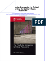 (Download PDF) The Routledge Companion To Critical Accounting 1St Edition Robin Roslender Online Ebook All Chapter PDF