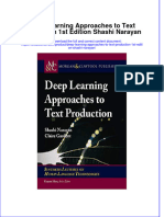 [Download pdf] Deep Learning Approaches To Text Production 1St Edition Shashi Narayan online ebook all chapter pdf 