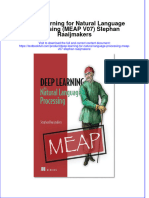 [Download pdf] Deep Learning For Natural Language Processing Meap V07 Stephan Raaijmakers online ebook all chapter pdf 