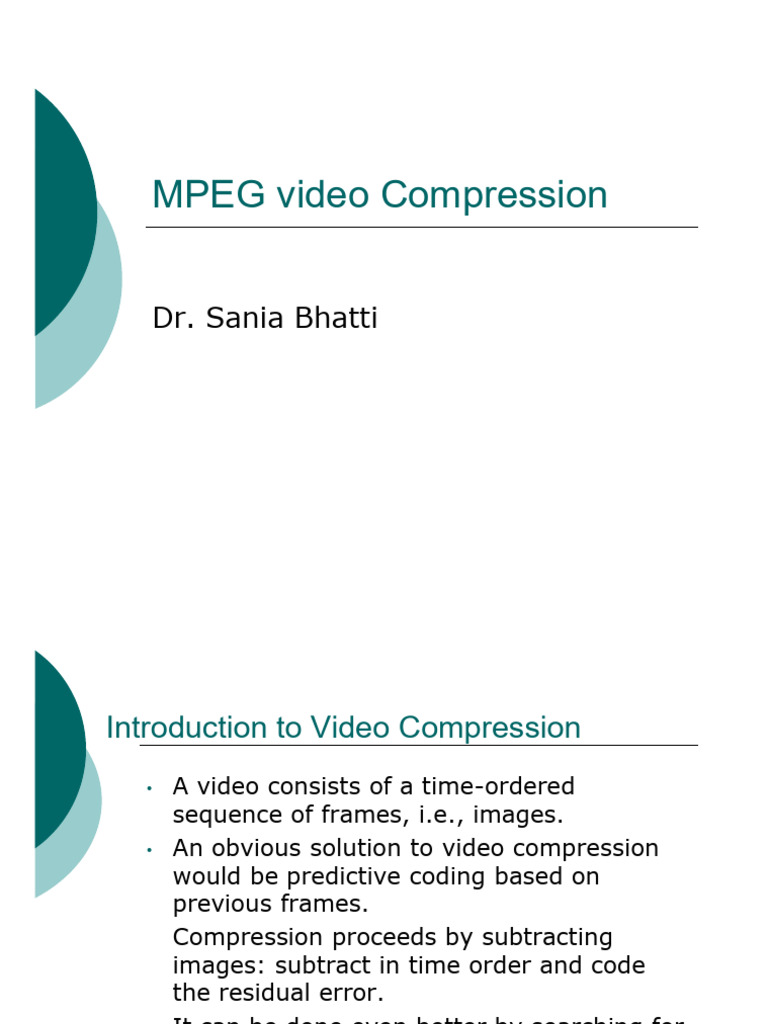 MPEG Video Compression Overview | PDF | Data Compression | Video
