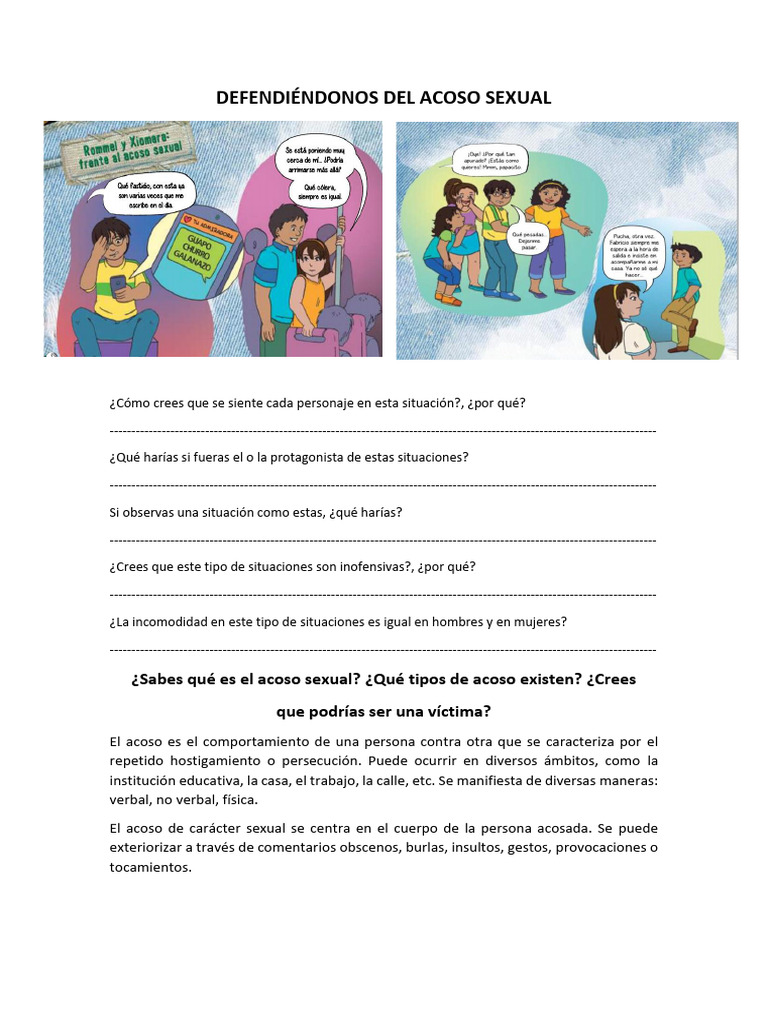 Defendiéndonos Del Acoso Sexual | PDF | Acoso sexual | Psicología Social