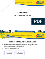 Topic 1 - Globalization