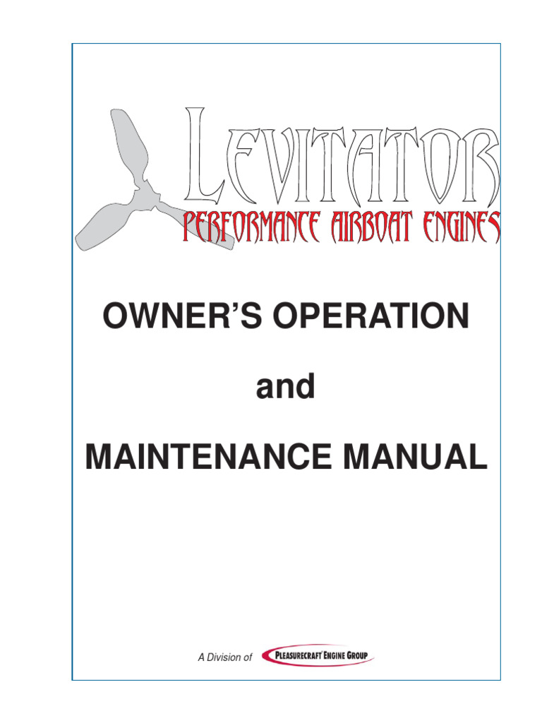 Owner'S Operation and Maintenance Manual: A Division of | PDF