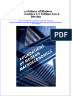 (Download PDF) Foundations of Modern Macroeconomics 3Rd Edition Ben J Heijdra Online Ebook All Chapter PDF