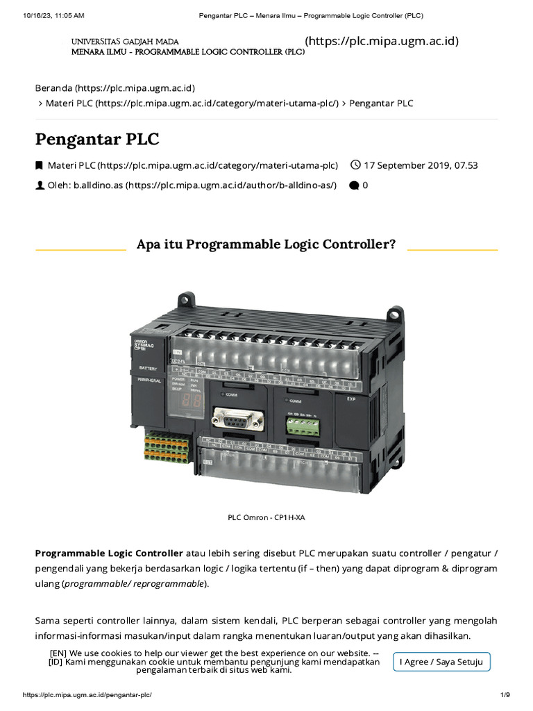 Pengantar Programmable Logic Controller | PDF | Komputer