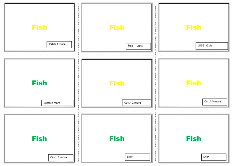 Fishing Game Scoring Guide | PDF