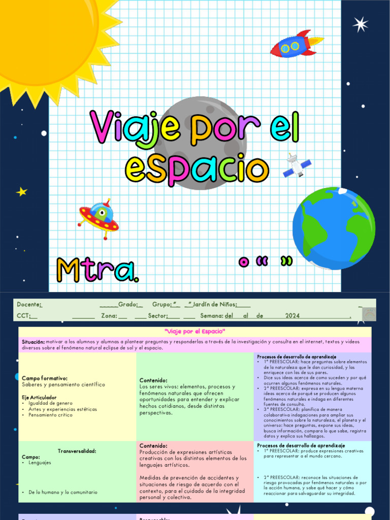Actividades sobre el Eclipse Solar y Espacio | PDF | Educación de la ...