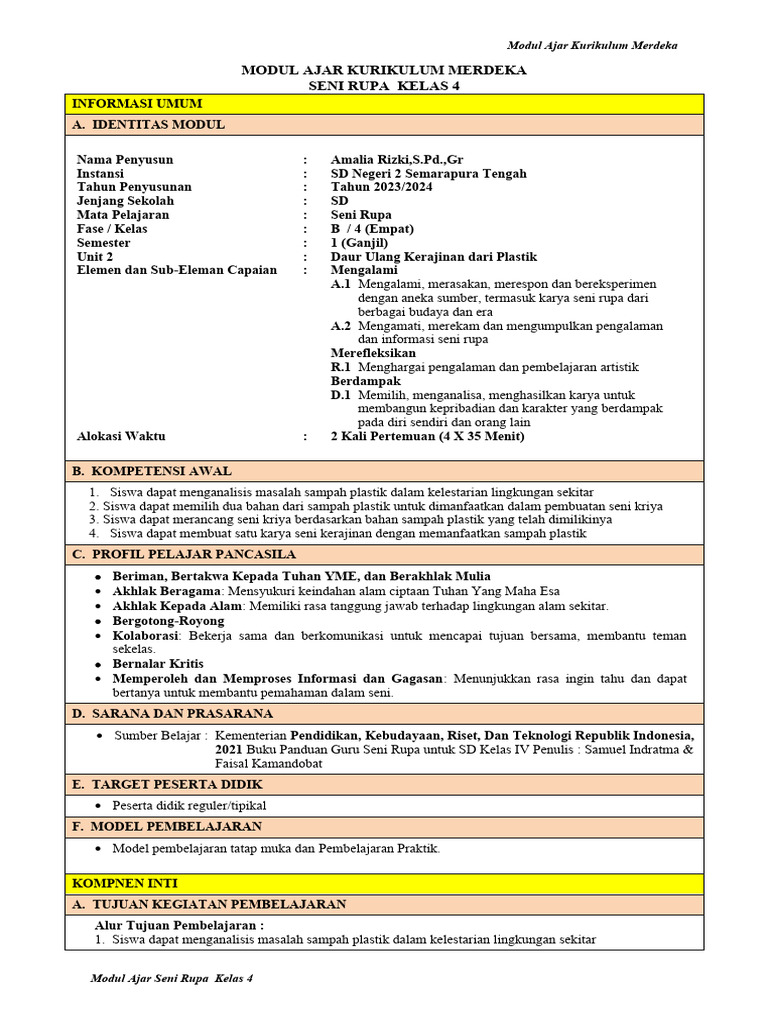 Modul Ajar UNIT 2 | PDF