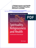 (Download PDF) Spirituality Religiousness and Health From Research To Clinical Practice Giancarlo Lucchetti Online Ebook All Chapter PDF