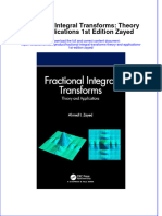 (Download PDF) Fractional Integral Transforms Theory and Applications 1St Edition Zayed Online Ebook All Chapter PDF