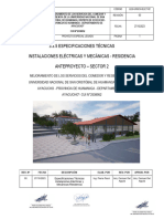 Especificaciones Técnicas - Eléctricas y Mecánicas Residencia 27.10