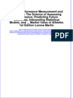 [Download pdf] Sports Performance Measurement And Analytics The Science Of Assessing Performance Predicting Future Outcomes Interpreting Statistical Models And Market Value Of Athletes 1St Edition Lorena Mar online ebook all chapter pdf 