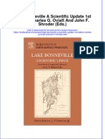 (Download PDF) Lake Bonneville A Scientific Update 1St Edition Charles G Oviatt and John F Shroder Eds Online Ebook All Chapter PDF