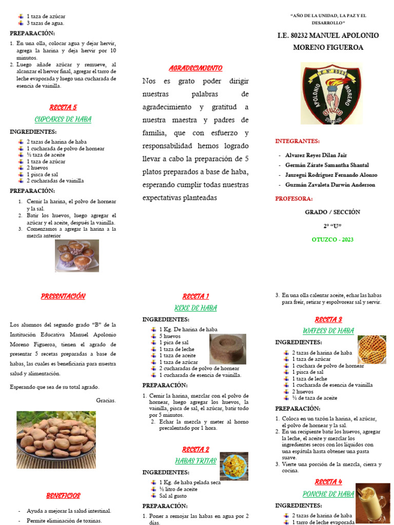 Recetas Saludables con Haba | PDF | sal | Alimentos