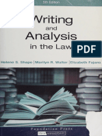 Writing and analysis in the law -- Shapo, Helene S., 1938-; Walter, Marilyn R., 1943-; Fajans, -- 2008 -- New York_ Foundation Press 