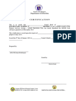 MOOE Certification
